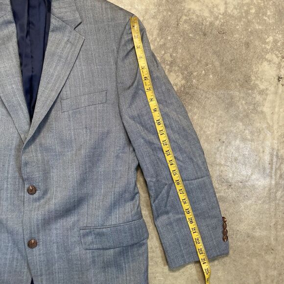 Ralph Lauren Blazer Mens 42L Silk Wool Blend Blue Single Breasted Single Vent - Picture 3 of 10